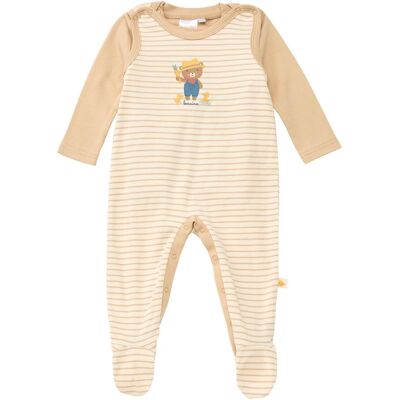 Bornino Strampler-Set 2-tlg. mit Shirt Bär beige natur Bornino Strampler-Set 2-tlg. mit Shirt Bär beige natur