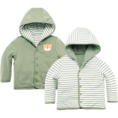 Bornino Wendejacke Ringel Tiger natur gruen Bornino Wendejacke Ringel Tiger natur gruen