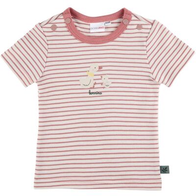 Bornino T-Shirt Ringel Gänse natur rosa mehrfarbig Bornino T-Shirt Ringel Gänse natur rosa mehrfarbig