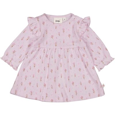 Feetje Ajour-Kleid langarm Blumen Rüschen lila Feetje Ajour-Kleid langarm Blumen Rüschen lila