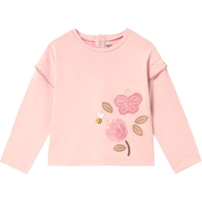 Mayoral Shirt langarm Blume Schmetterling rosa Mayoral Shirt langarm Blume Schmetterling rosa