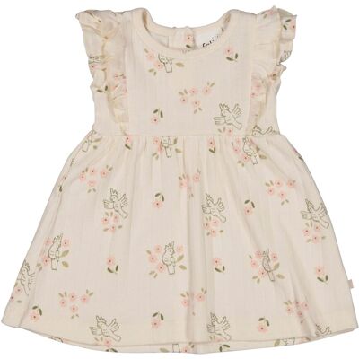 Feetje Ajour-Kleid Flügelarm Papageien Blumen natur mehrfarbig Feetje Ajour-Kleid Flügelarm Papageien Blumen natur mehrfarbig