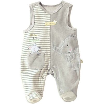 Bornino Nicki-Strampler Elefant und Maus grau Bornino Nicki-Strampler Elefant und Maus grau