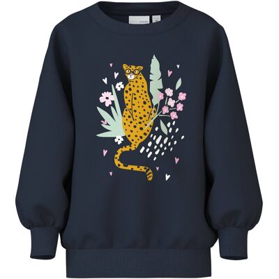 name it Sweatshirt Leopard Blumen blau name it Sweatshirt Leopard Blumen blau