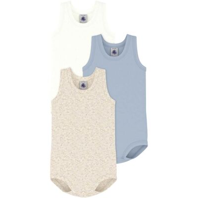 Petit Bateau 3er-Pack Bodys ohne Arm mehrfarbig Petit Bateau 3er-Pack Bodys ohne Arm mehrfarbig