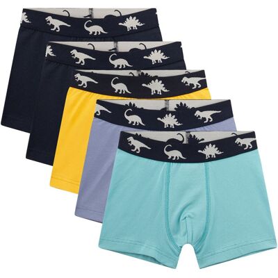 Sanetta 5er-Pack Boxershorts Dinos blau gelb Sanetta 5er-Pack Boxershorts Dinos blau gelb