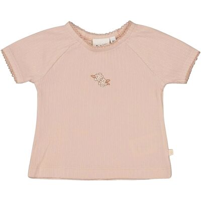 Feetje T-Shirt Blumen Rippqualität rosa Feetje T-Shirt Blumen Rippqualität rosa