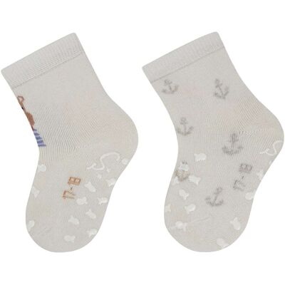 Sterntaler 2er-Pack ABS-Krabbelsocken Hippo grau mehrfarbig Sterntaler 2er-Pack ABS-Krabbelsocken Hippo grau mehrfarbig