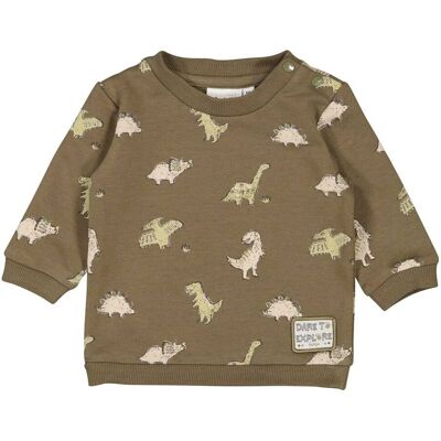 Feetje Sweatshirt Dinos oliv gruen Feetje Sweatshirt Dinos oliv gruen