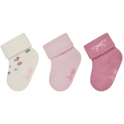 Sterntaler 3er-Pack Socken Blumen Schleife natur rosa Sterntaler 3er-Pack Socken Blumen Schleife natur rosa