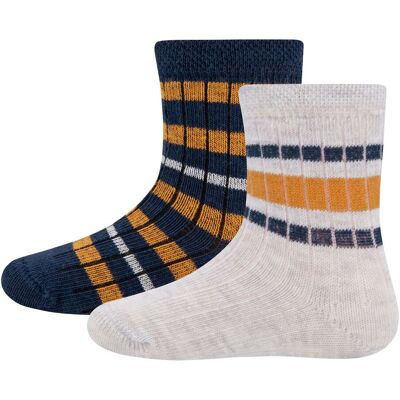Ewers 2er-Pack Socken Ringel Rippqualität mehrfarbig Ewers 2er-Pack Socken Ringel Rippqualität mehrfarbig