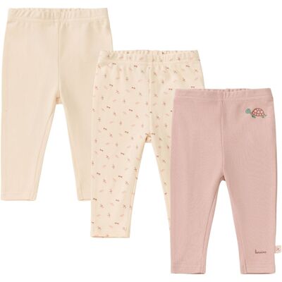 Bornino 3er-Pack Leggings Wild Nature rosa natur Bornino 3er-Pack Leggings Wild Nature rosa natur