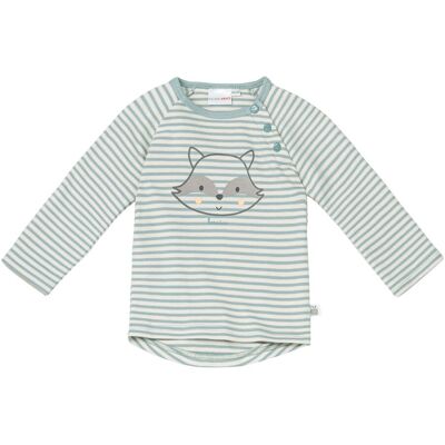 Bornino Raglanshirt langarm Ringel Waschbär natur gruen Bornino Raglanshirt langarm Ringel Waschbär natur gruen