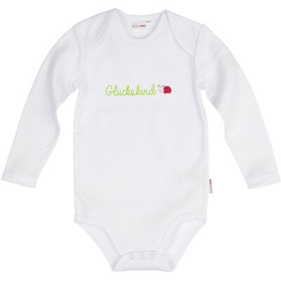 Bornino Sprüchebody langarm Glückskind weiss Bornino Sprüchebody langarm Glückskind weiss