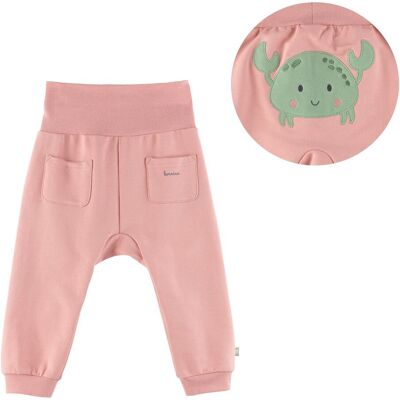 Bornino Jogginghose mit Po-Applikation Krabbe rosa Bornino Jogginghose mit Po-Applikation Krabbe rosa