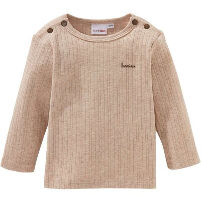 Bornino Shirt langarm Rippqualität beige Bornino Shirt langarm Rippqualität beige