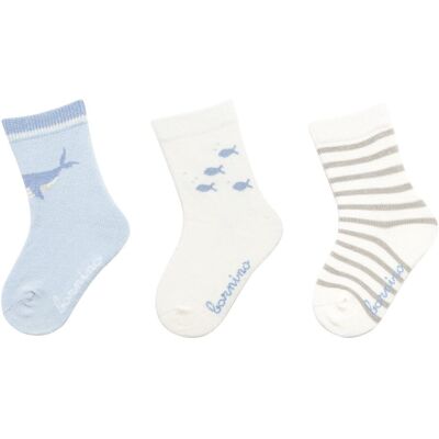 Bornino 3er-Pack Socken hellblau natur Bornino 3er-Pack Socken hellblau natur