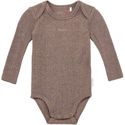 Bornino Body langarm Rippqualität braun Bornino Body langarm Rippqualität braun