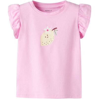 name it T-Shirt mit Flügelarm Zitrone rosa name it T-Shirt mit Flügelarm Zitrone rosa