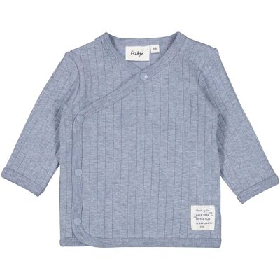 Feetje Wickelshirt langarm Rippqualität blau Feetje Wickelshirt langarm Rippqualität blau