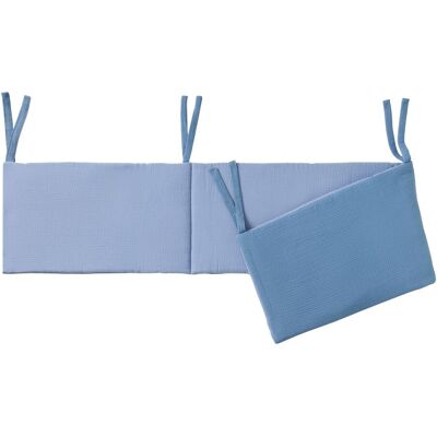 BORNINO HOME Wende-Nestchen Musselin 34x180 cm blau BORNINO HOME Wende-Nestchen Musselin 34x180 cm blau