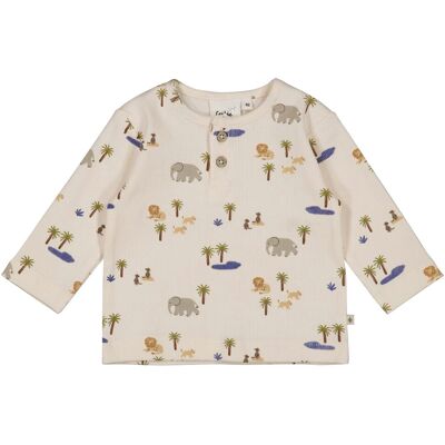 Feetje Henley-Shirt langarm Safari Rippqualität natur mehrfarbig Feetje Henley-Shirt langarm Safari Rippqualität natur mehrfarbig