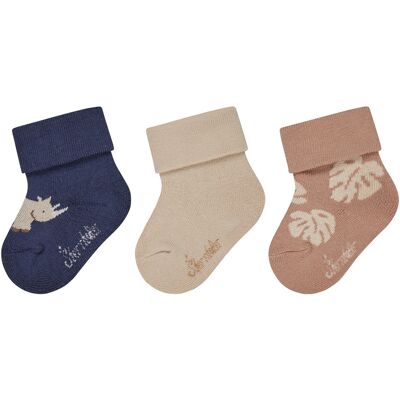 Sterntaler 3er-Pack Socken Nashorn blau beige Sterntaler 3er-Pack Socken Nashorn blau beige