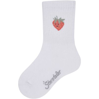 Sterntaler Socken Rippqualität Erdbeere weiss Sterntaler Socken Rippqualität Erdbeere weiss