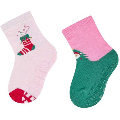 Sterntaler 2er-Pack ABS-Socken Weihnachten rosa mehrfarbig Sterntaler 2er-Pack ABS-Socken Weihnachten rosa mehrfarbig