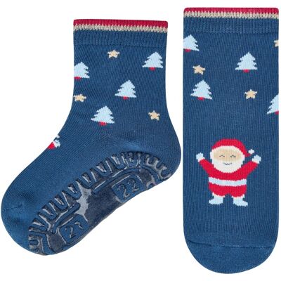 Sterntaler ABS-Socken Fliesen Flitzer Weihnachtsmann blau Sterntaler ABS-Socken Fliesen Flitzer Weihnachtsmann blau