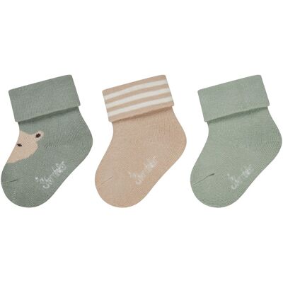 Sterntaler 3er-Pack Socken Bär gruen beige Sterntaler 3er-Pack Socken Bär gruen beige