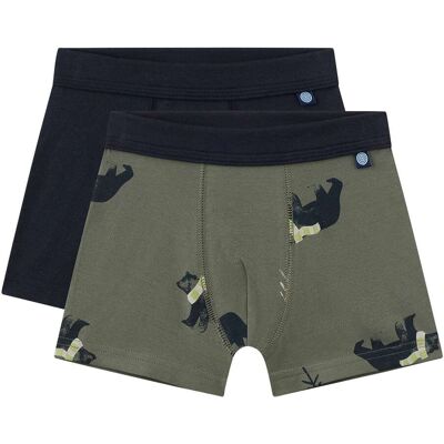 Sanetta 2er-Pack Boxershorts Bären oliv blau Sanetta 2er-Pack Boxershorts Bären oliv blau