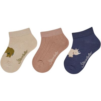 Sterntaler 3er-Pack Sneakersocken Safari beige blau Sterntaler 3er-Pack Sneakersocken Safari beige blau