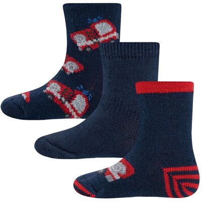 Ewers 3er-Pack Socken Feuerwehr blau mehrfarbig Ewers 3er-Pack Socken Feuerwehr blau mehrfarbig