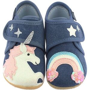 Living Kitzbühel Hausschuhe mit Klettverschluss Einhorn blau Living Kitzbühel Hausschuhe mit Klettverschluss Einhorn blau