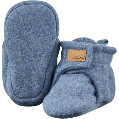 Sterntaler Baumwollfleece-Schuhe mit Klettverschluss blau Sterntaler Baumwollfleece-Schuhe mit Klettverschluss blau