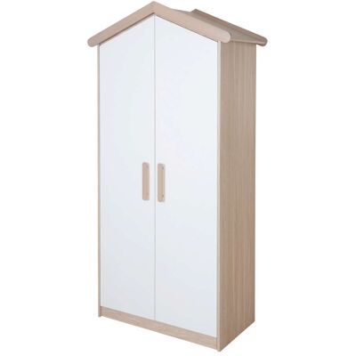 roba Kleiderschrank Cabane 2-türig weiss natur roba Kleiderschrank Cabane 2-türig weiss natur