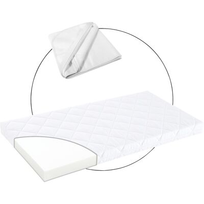 Träumeland Bundle Matratze Softwash Anti Allergiker inkl. Molton-Matratzenauflage 60x120 cm weiss Träumeland Bundle Matratze Softwash Anti Allergiker inkl. Molton-Matratzenauflage 60x120 cm weiss