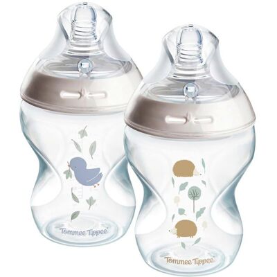 Tommee Tippee 2er-Pack Anti-Kolik-Flasche 260ml transparent Tommee Tippee 2er-Pack Anti-Kolik-Flasche 260ml transparent