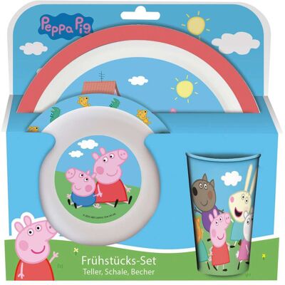 P:OS 3 tlg. Frühstücks-Set Peppa Pig mehrfarbig P:OS 3 tlg. Frühstücks-Set Peppa Pig mehrfarbig