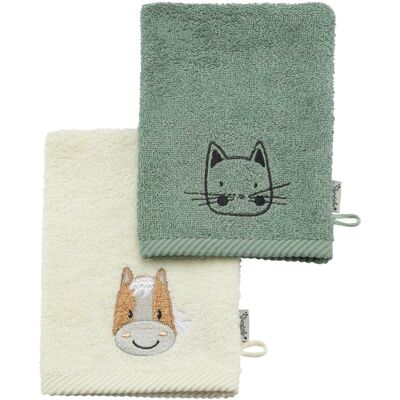 Sterntaler 2er-Pack Waschlappen beige grau Sterntaler 2er-Pack Waschlappen beige grau