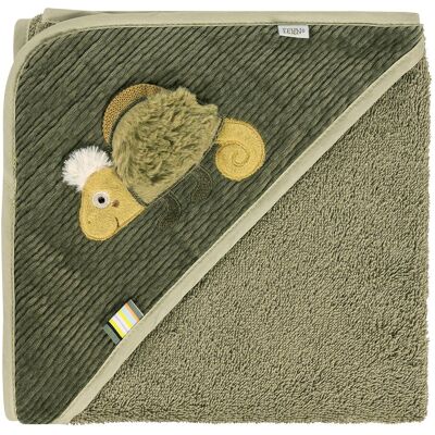 Fehn Kapuzenbadetuch 80x80 cm oliv Fehn Kapuzenbadetuch 80x80 cm oliv