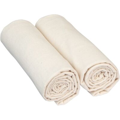 Bornino 2er-Pack Moltontücher 80x80 cm ungebleicht natur Bornino 2er-Pack Moltontücher 80x80 cm ungebleicht natur
