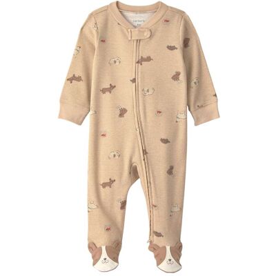 Carter's Schlafoverall mit Fuß Hunde beige braun Carter's Schlafoverall mit Fuß Hunde beige braun