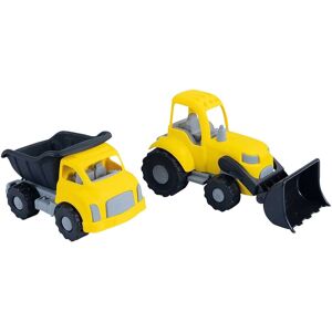 Dolu Jumbo Doppel-Baumaschinen-Set - Baufahrzeug-Set Dolu Jumbo Doppel-Baumaschinen-Set - Baufahrzeug-Set
