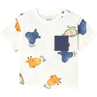 Mayoral T-Shirt Safari-Tiere natur mehrfarbig Mayoral T-Shirt Safari-Tiere natur mehrfarbig