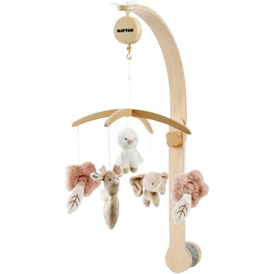 Nattou Mobile aus Holz FanFan natur rosa Nattou Mobile aus Holz FanFan natur rosa
