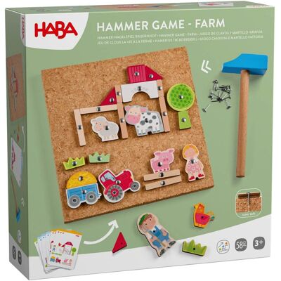 HABA Hammer-Nagelspiel Bauernhof mehrfarbig HABA Hammer-Nagelspiel Bauernhof mehrfarbig