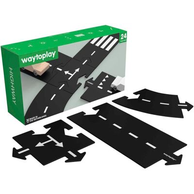 waytoplay Straßen-Set Highway schwarz waytoplay Straßen-Set Highway schwarz