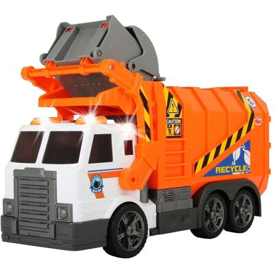 Dickie Toys Orange Müllwagen mit Licht und Sound - Spielzeugfahrzeug Dickie Toys Orange Müllwagen mit Licht und Sound - Spielzeugfahrzeug